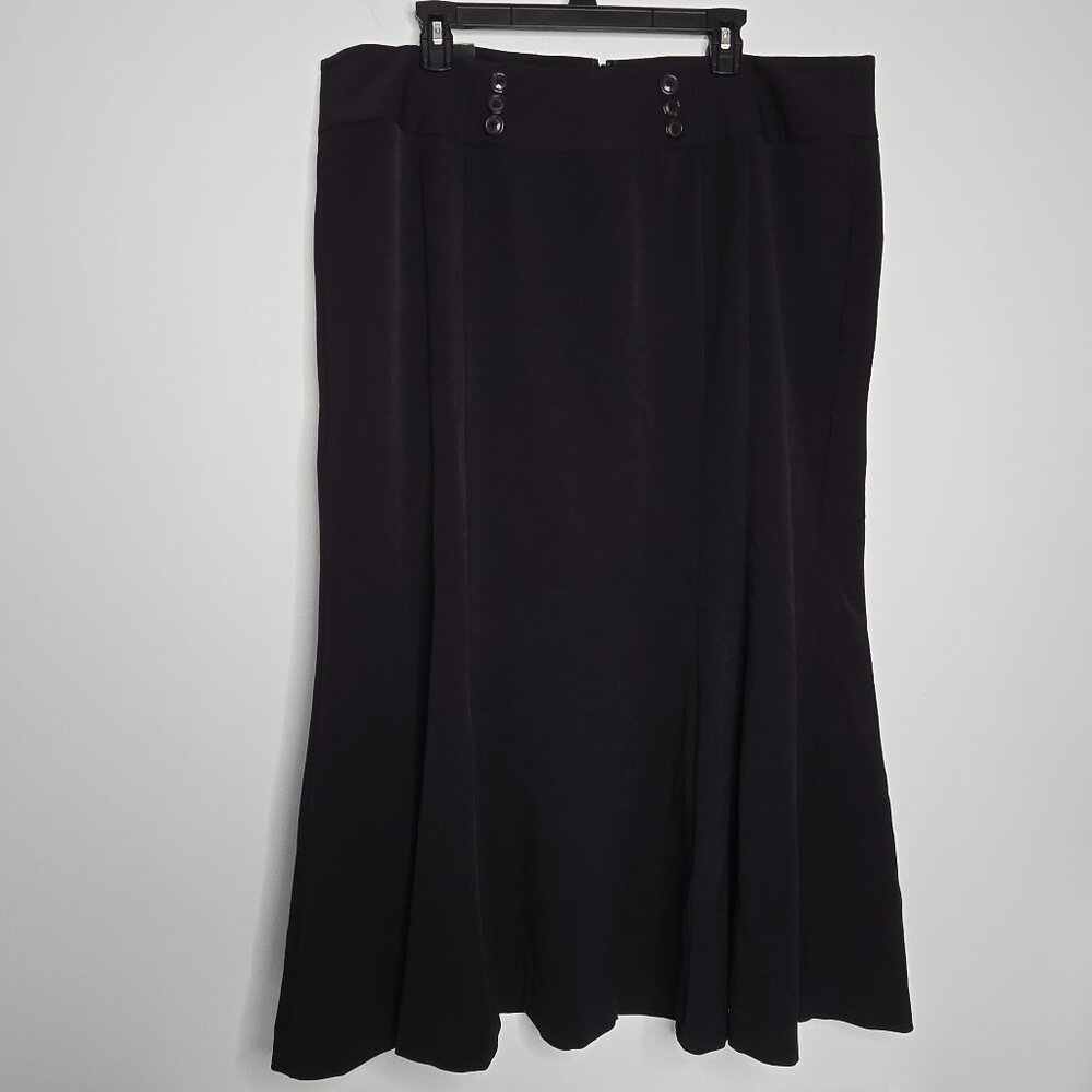 Lane Bryant Maxi Skirt Black Womens Size 20 NEW Office Academia Career Business